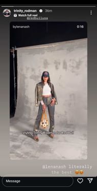 Still from Trinity Rodman IG Story | Source: Trinity Rodman Instagram/@trinity_rodman